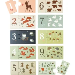 Puzzels & Spellen|Puzzels*A Little Lovely Company Telpuzzel Bosvriendjes Green