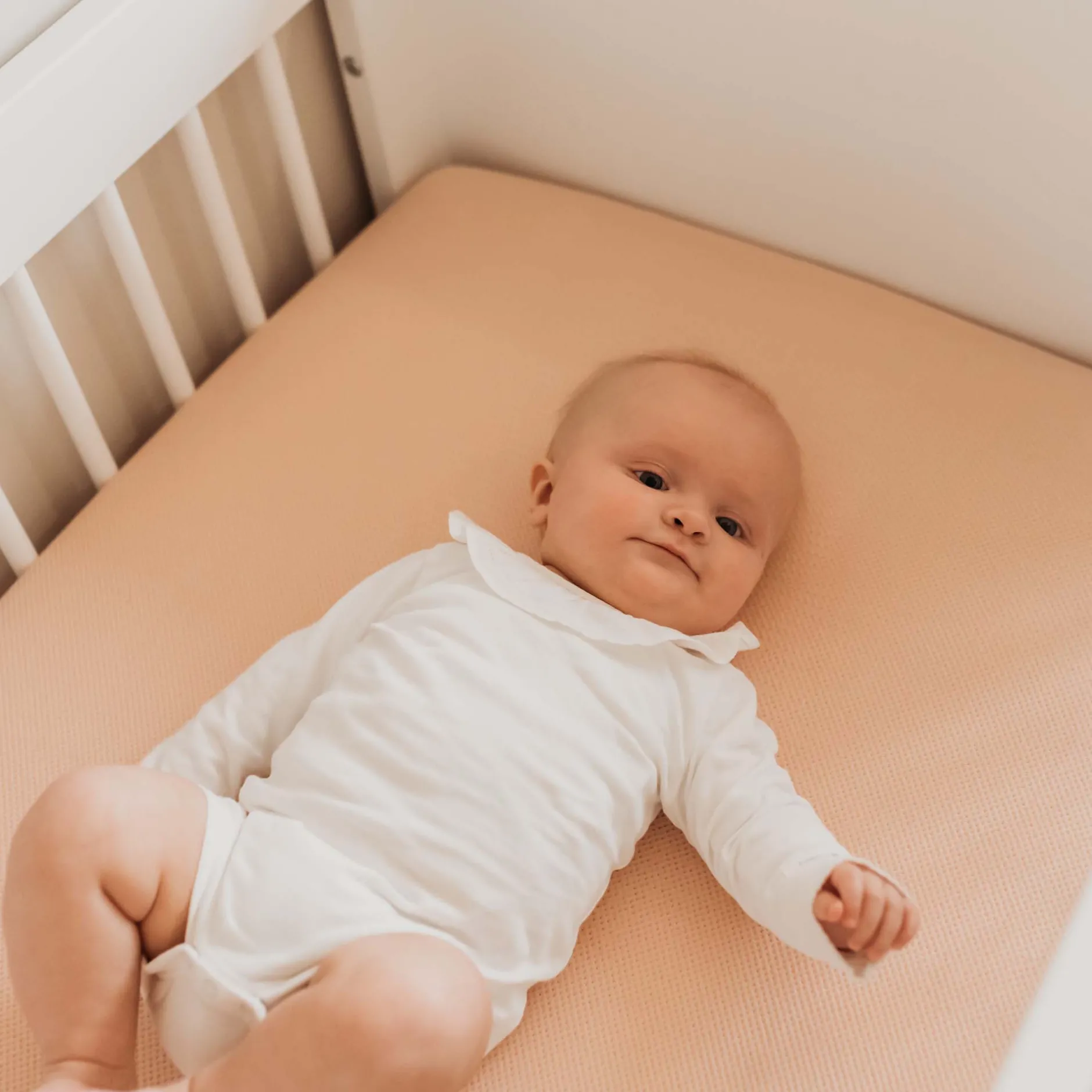 Veilig Slapen|Toppers*Aerosleep hoeslaken ledikant Peach Pink