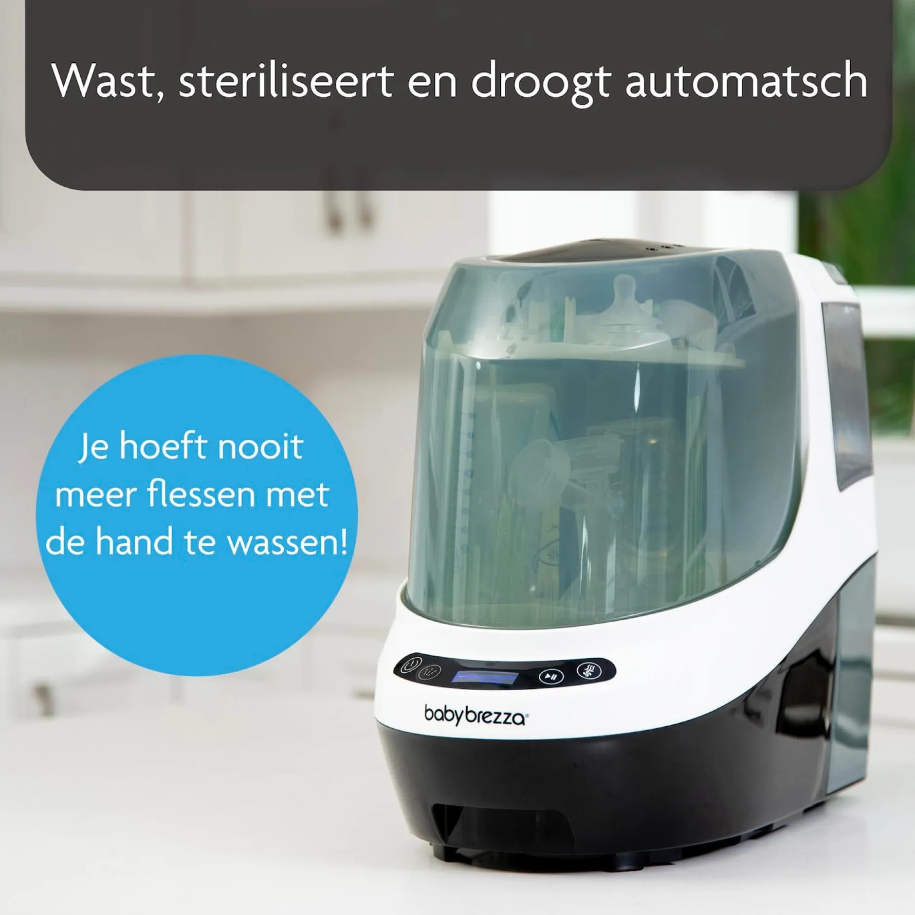 Flessenwarmers & Sterilisators*Baby Brezza Bottle Washer Pro- flessenwasser, sterilisator én droger in één