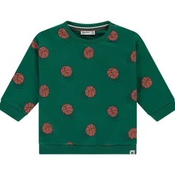Truien & Vesten|Truien & Sweaters*Babyface baby sweater lange mouwen all over print groen Bottle Green