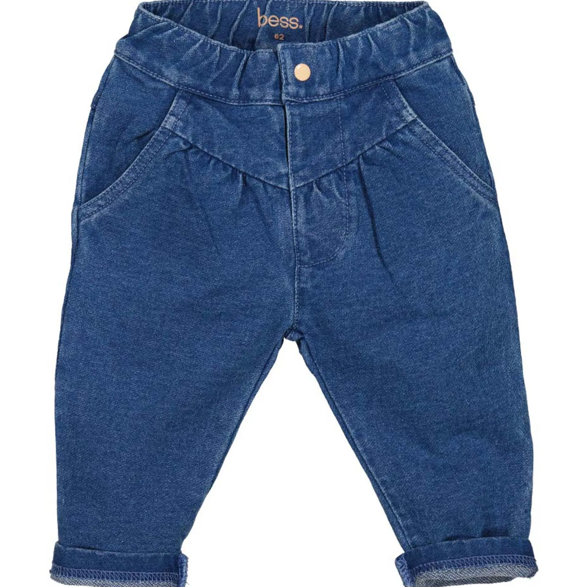Broeken & Leggings|Jeans*Bess baby broek effen denim Mid Blue Denim