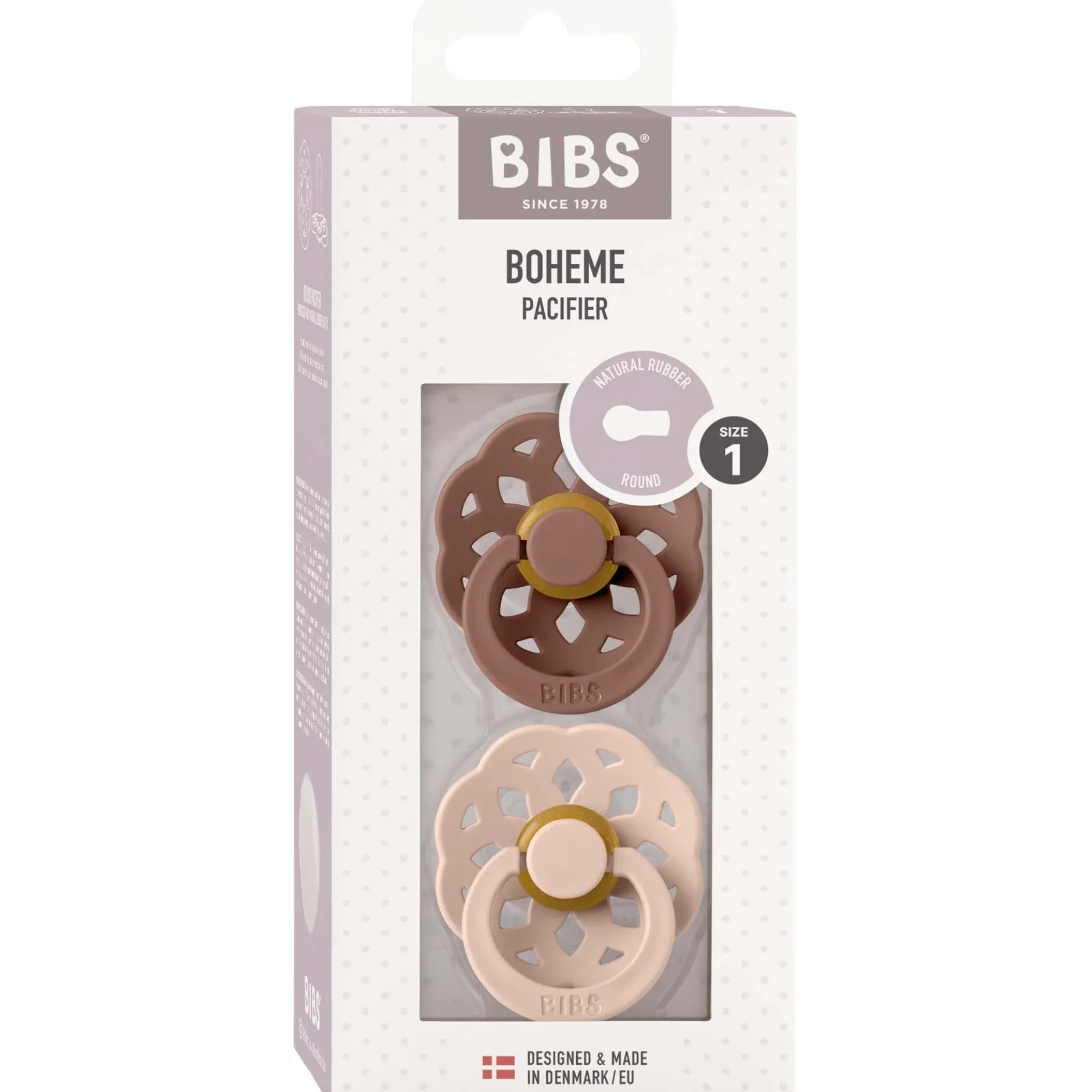 Fopspenen|Fopspenen & Accessoires*Bibs fopspeen Boheme size 1 Woodchuck/ Blush