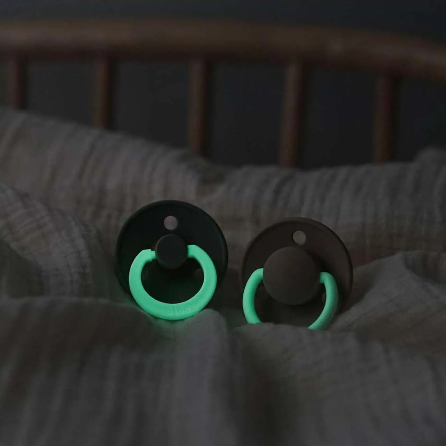 Fopspenen|Fopspenen & Accessoires*Bibs fopspeen size 1 - Glow in the dark Sage Night / Cloud Night
