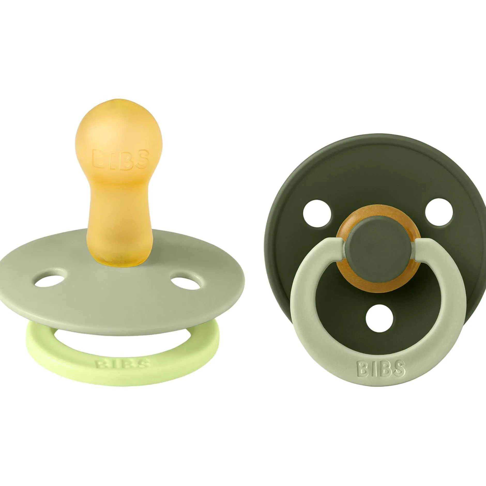 Fopspenen|Fopspenen & Accessoires*Bibs fopspeen Studio Round size 2 - 2 stuks Dark Olive Green