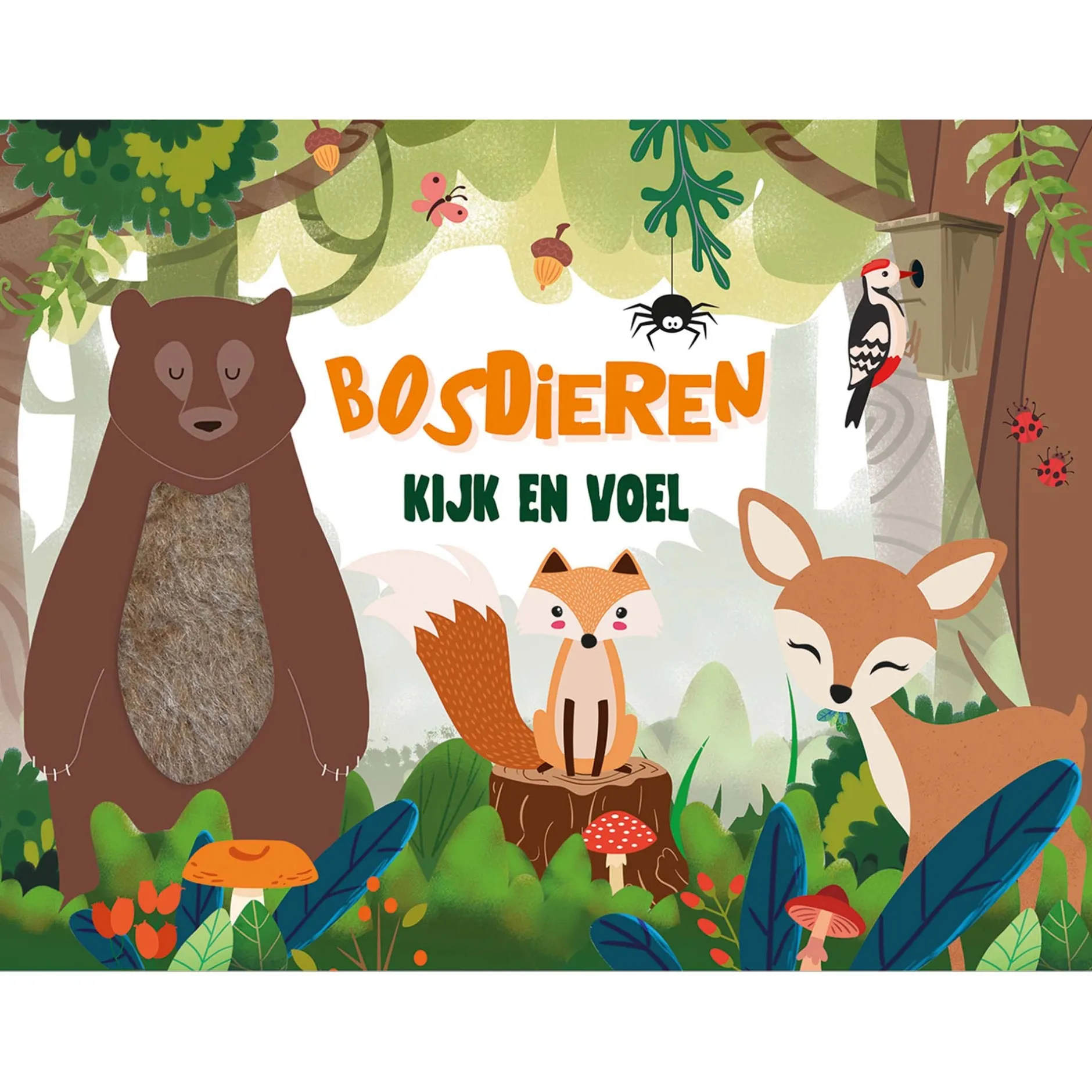 Kinderboeken*Boeken Bosdieren kijk en voel Multi