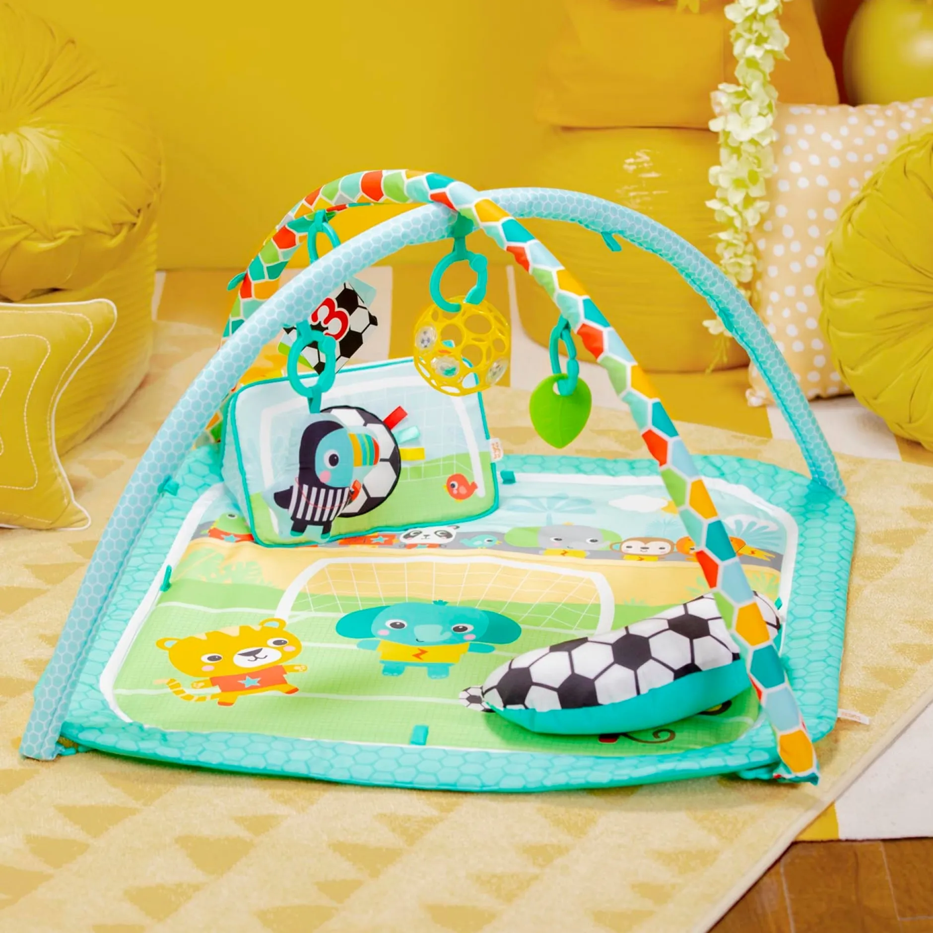 Speelkleden & Babygyms*Bright Starts Grip & Kick babygym Multi