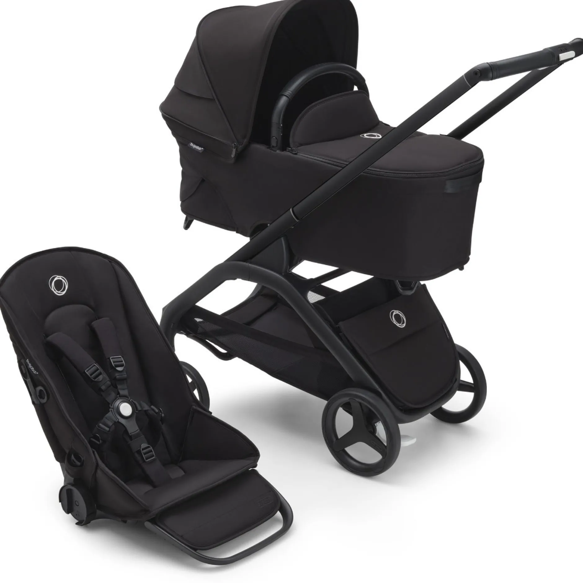 Kinderwagens*Bugaboo Dragonfly compleet Midnight Black Midnight Black