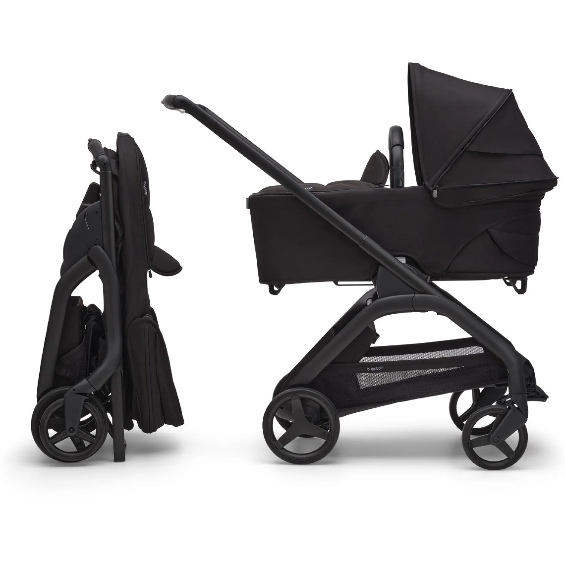 Kinderwagens*Bugaboo Dragonfly compleet Midnight Black Midnight Black