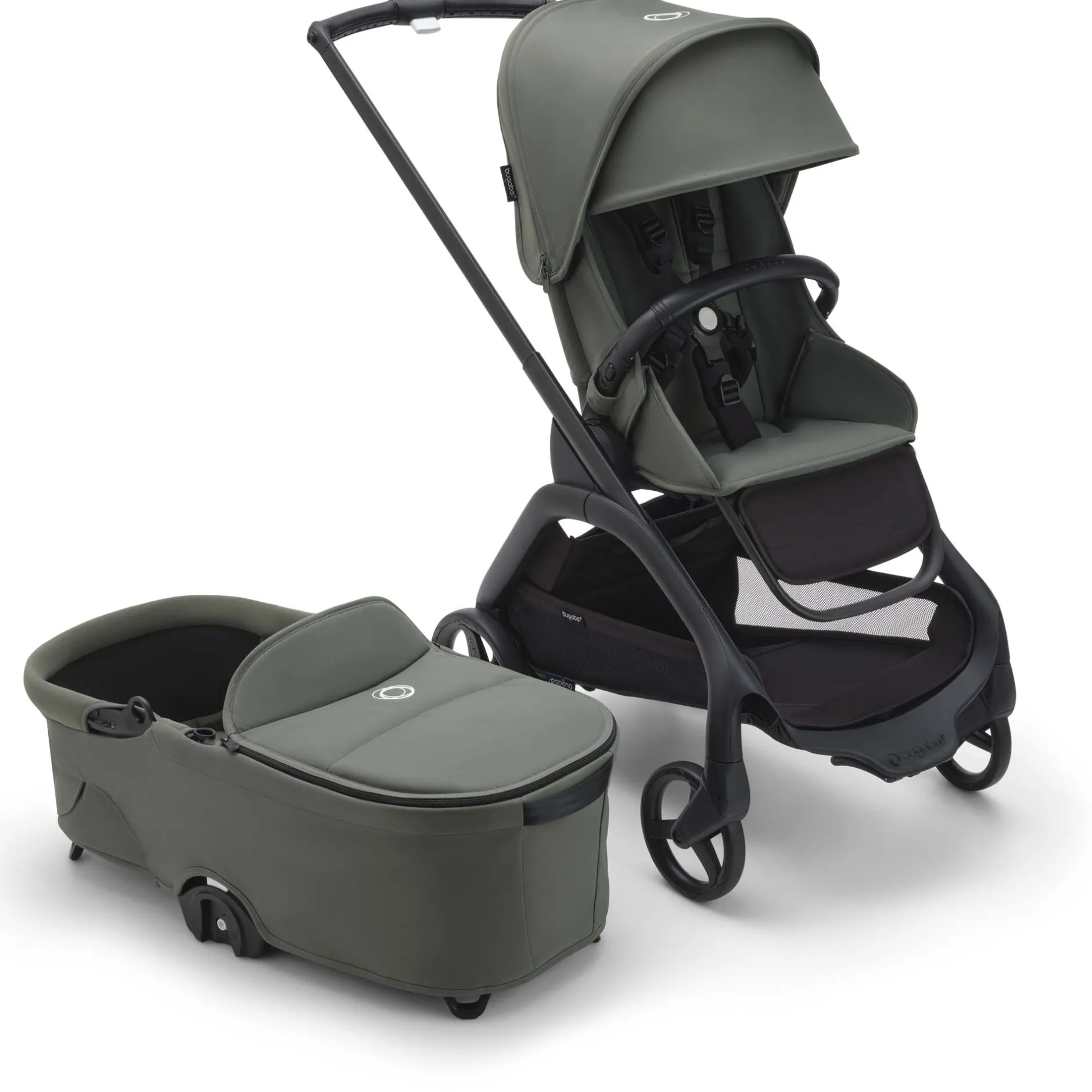 Frames Met Zit*Bugaboo Dragonfly frame + zit Black Forest Green