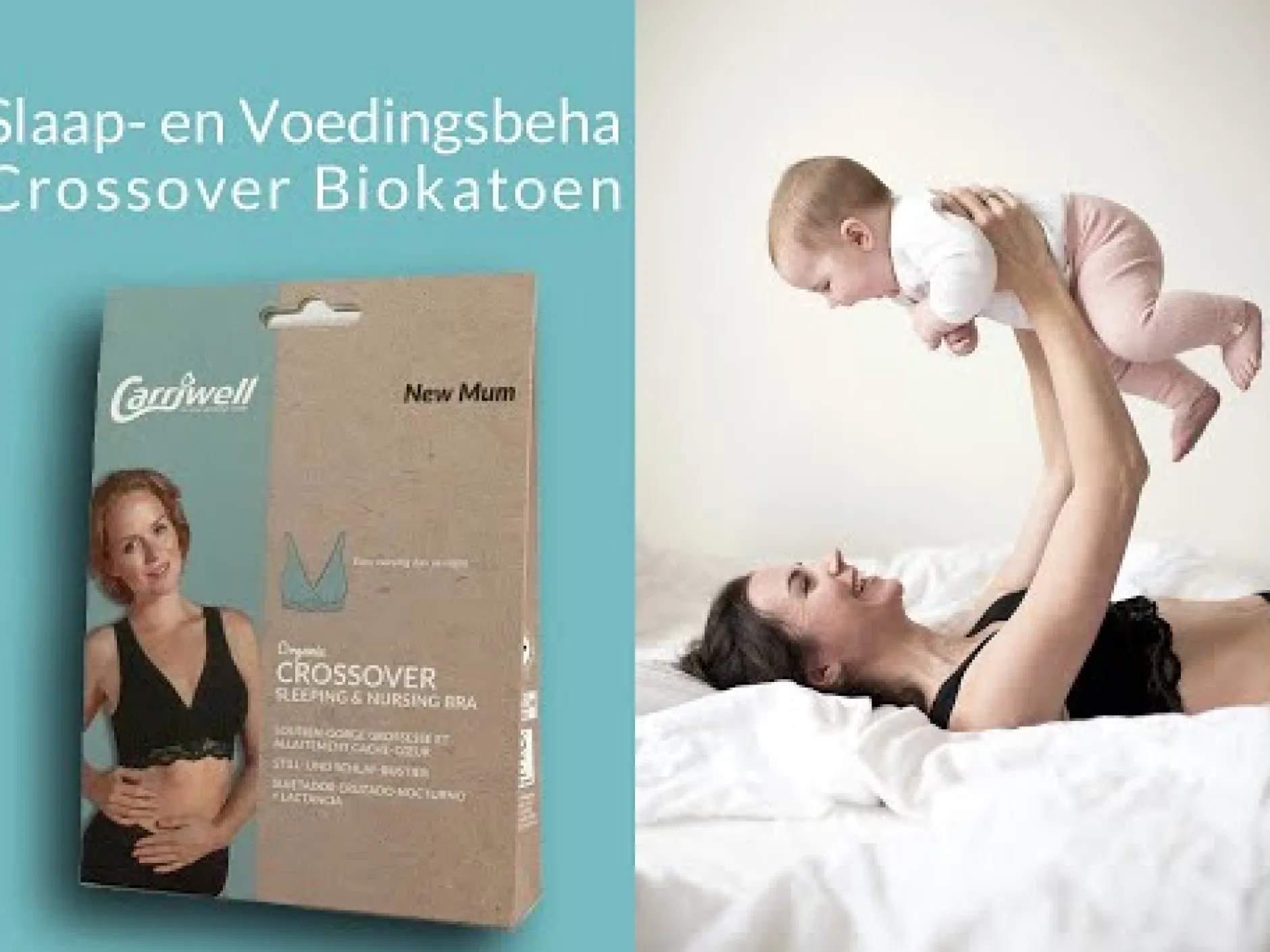 Borstkolven|Bh's*Carriwell slaapbh effen zwart Black