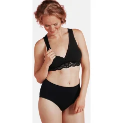 Borstkolven|Bh's*Carriwell slaapbh effen zwart Black