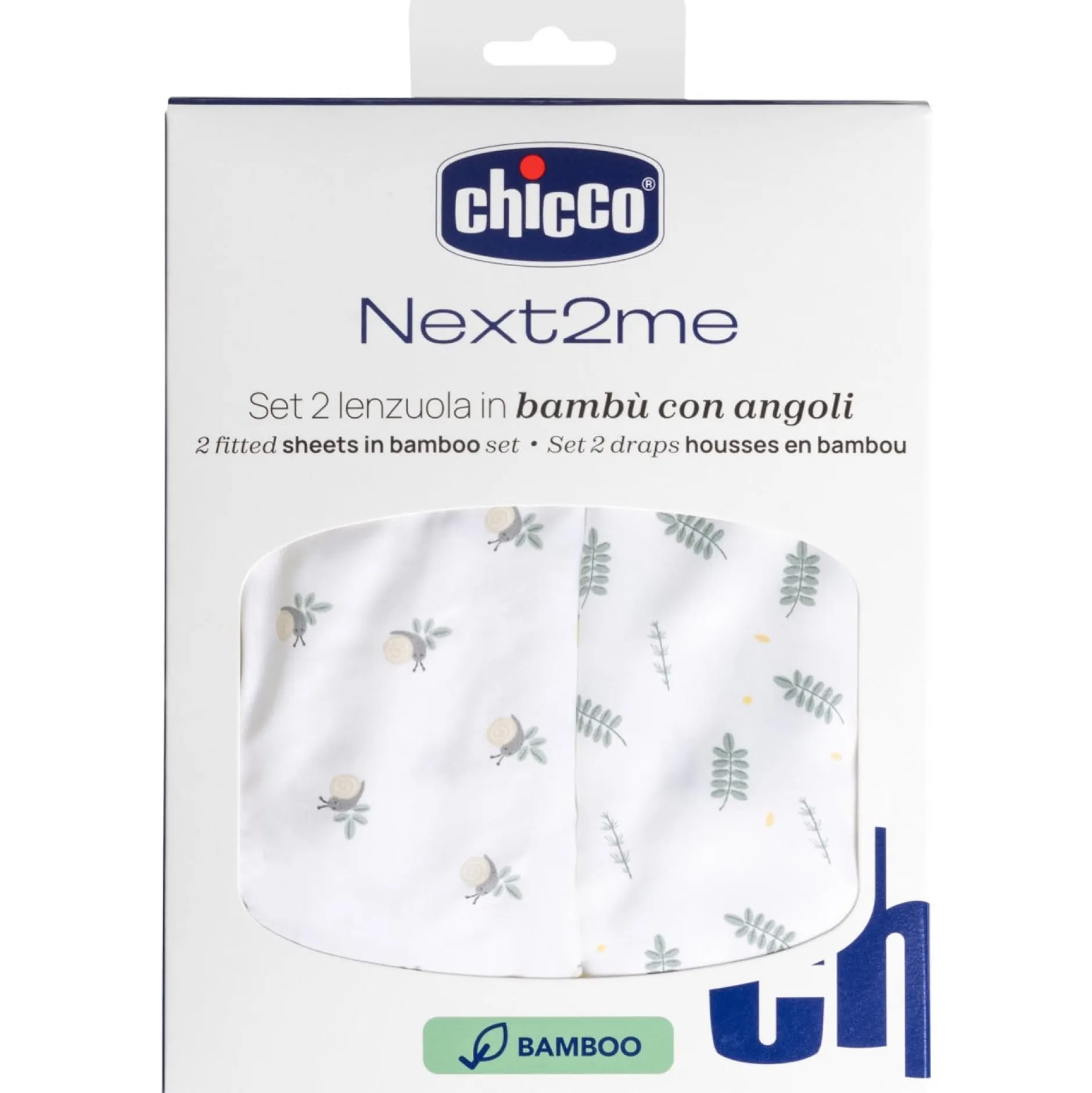 Hoeslakens*Chicco Next2Me Forever bamboo hoeslakens 2-pack wit