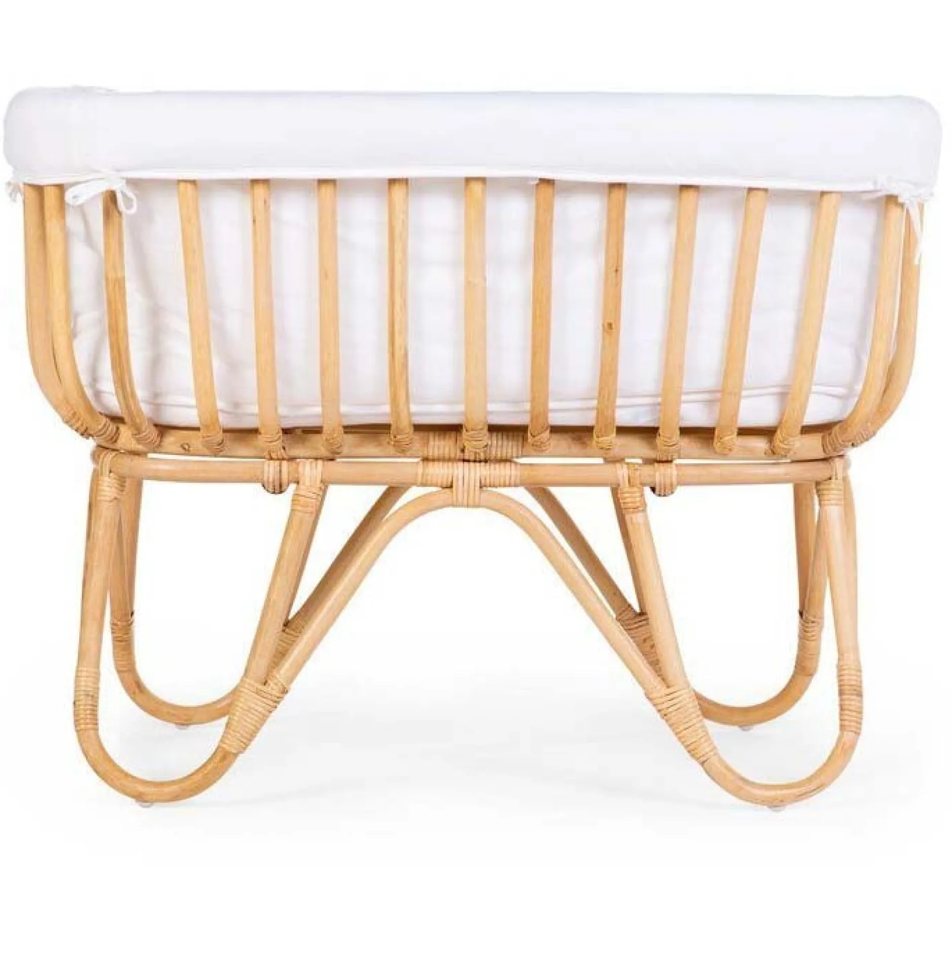 Wiegjes*Childhome rattan wieg rechthoekig (incl. matras en cover) Onbehandeld/Naturel