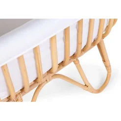 Wiegjes*Childhome rattan wieg rechthoekig (incl. matras en cover) Onbehandeld/Naturel