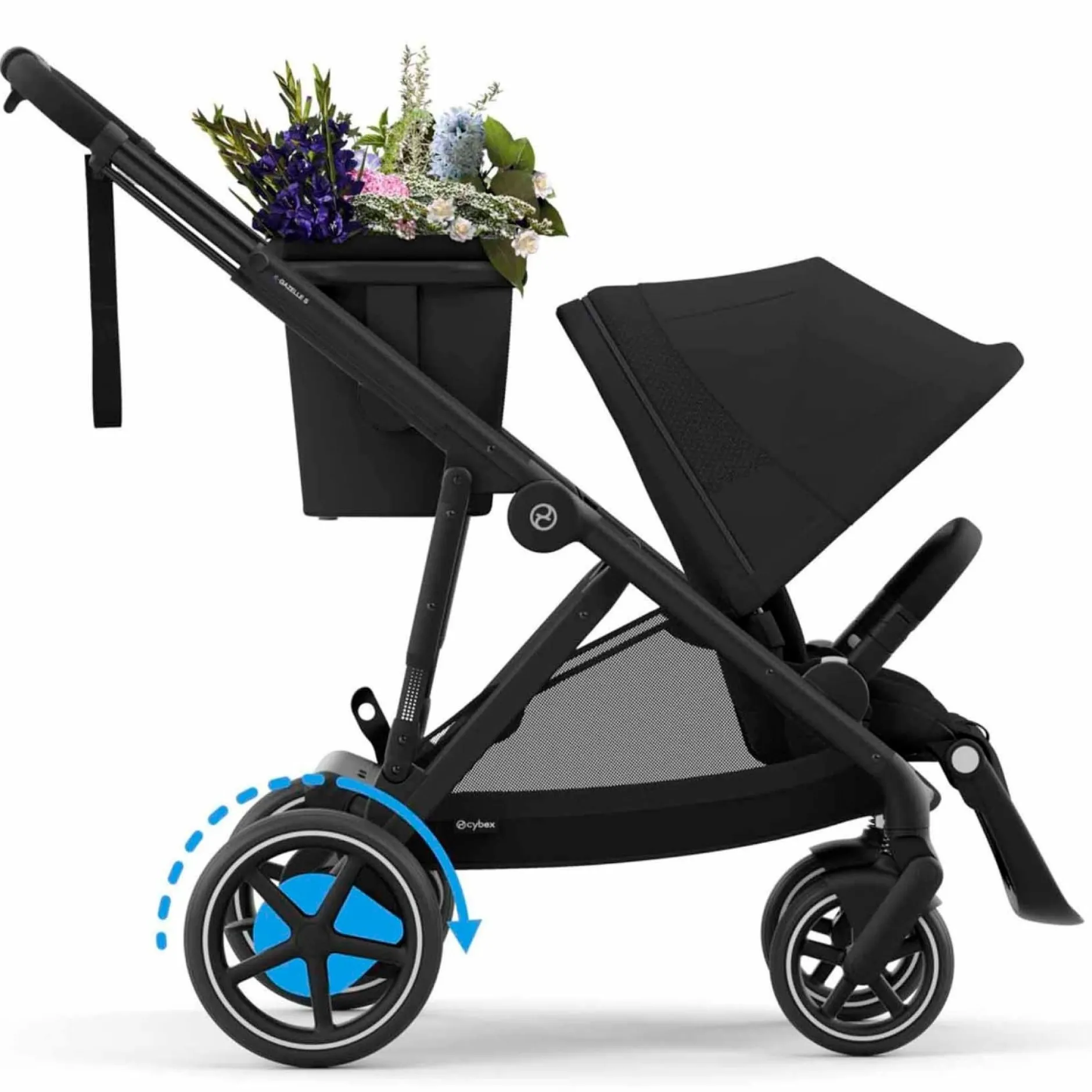 Kinderwagens*Cybex E-Gazelle S compleet Moon Black