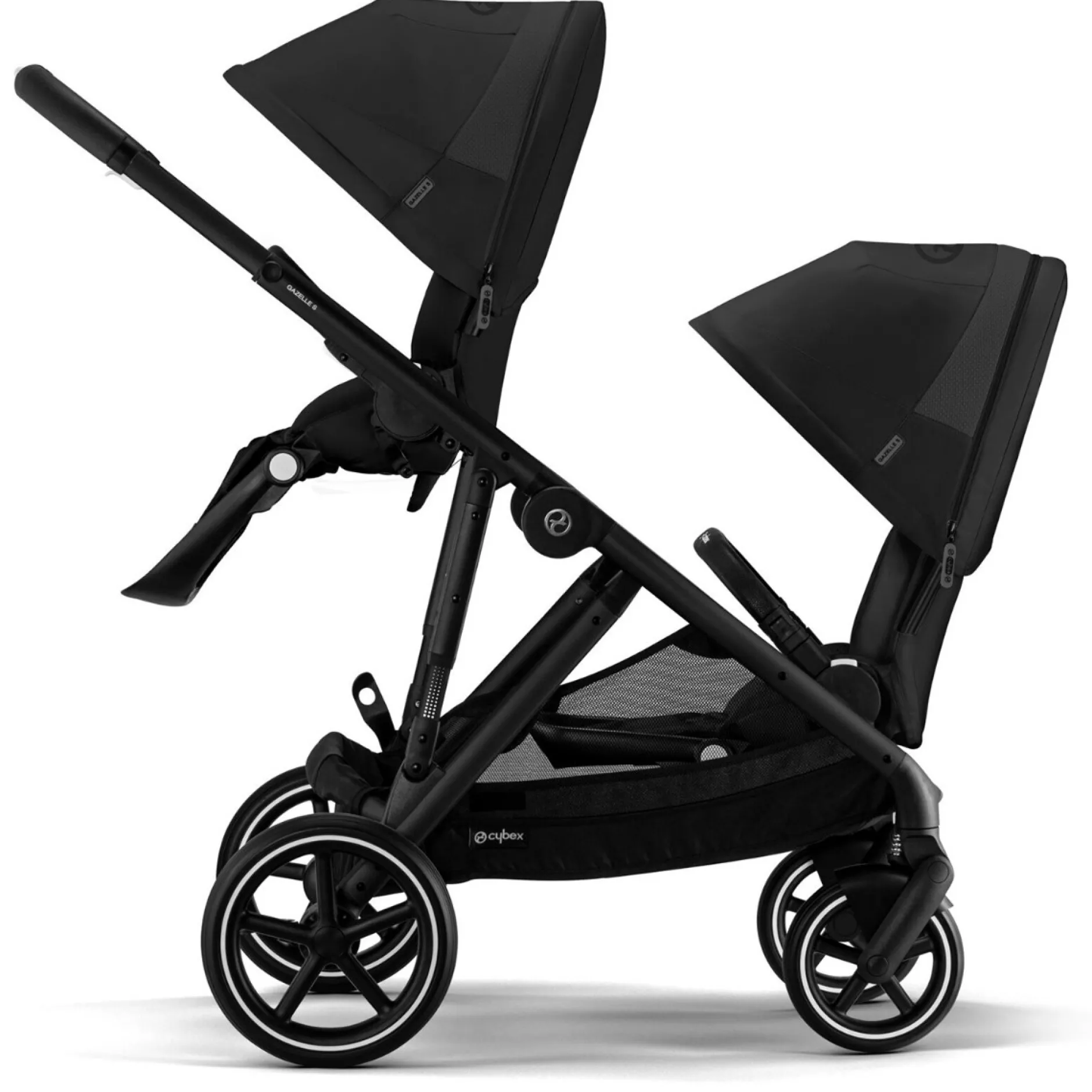 Duo Kinderwagens*Cybex Gazelle S Duo compleet Moon Black