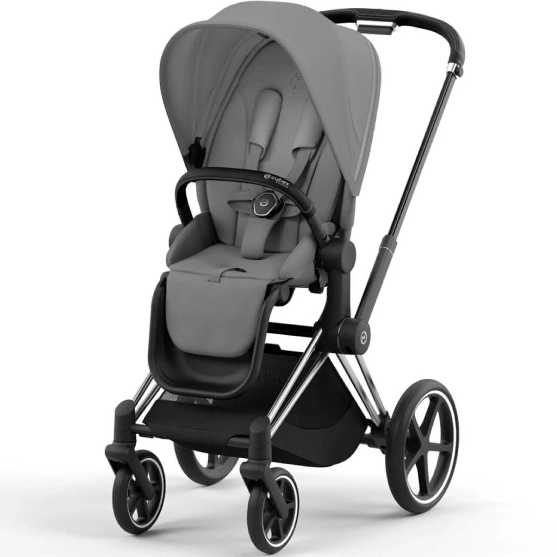 Kinderwagens*Cybex Priam4 compleet Chrome met zwarte handvatten Mirage Grey