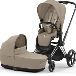Kinderwagens*Cybex Priam4 compleet Chrome met zwarte handvatten Cozy Beige