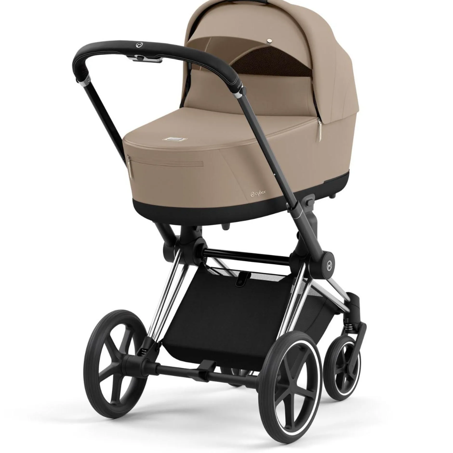 Kinderwagens*Cybex Priam4 compleet Chrome met zwarte handvatten Cozy Beige
