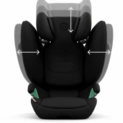 Autostoelen Groep 2/3*Cybex Solution G2 i-Fix Magic Black