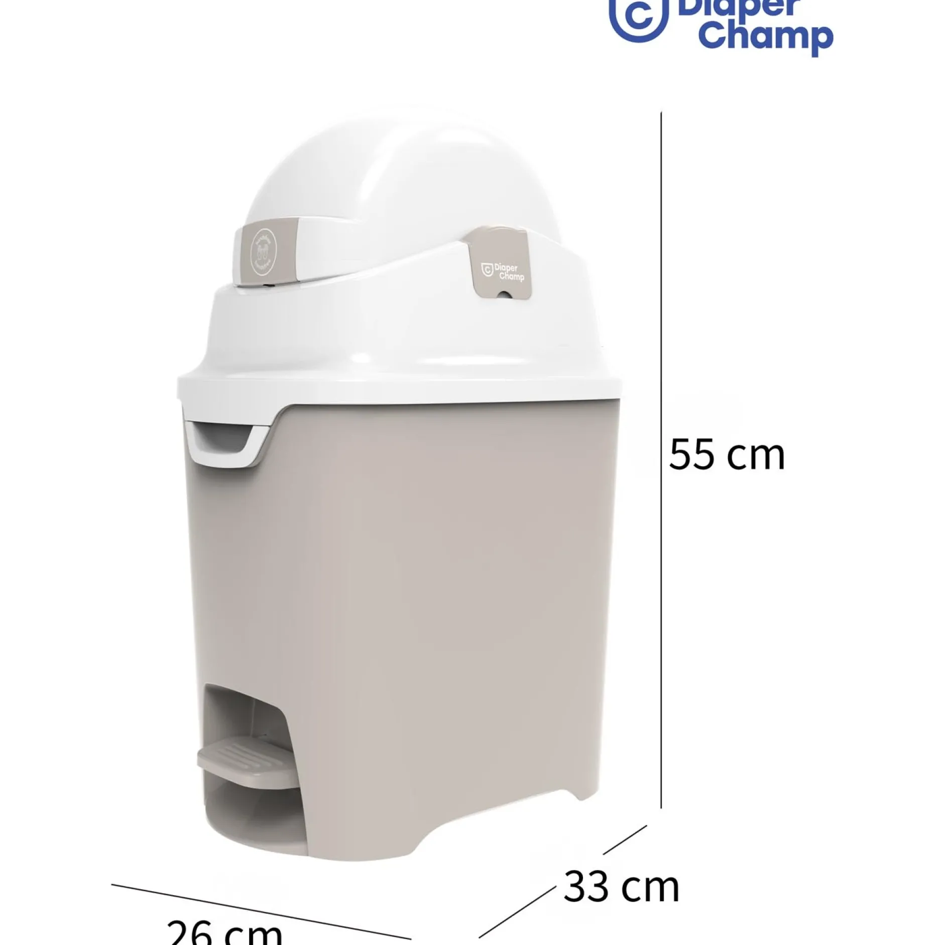 Luieremmers*DiaperChamp ONE handsfree luieremmer taupe