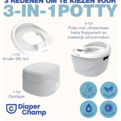 Potjes & Toiletverkleiners*DiaperChamp Potty 3-in-1 grijs