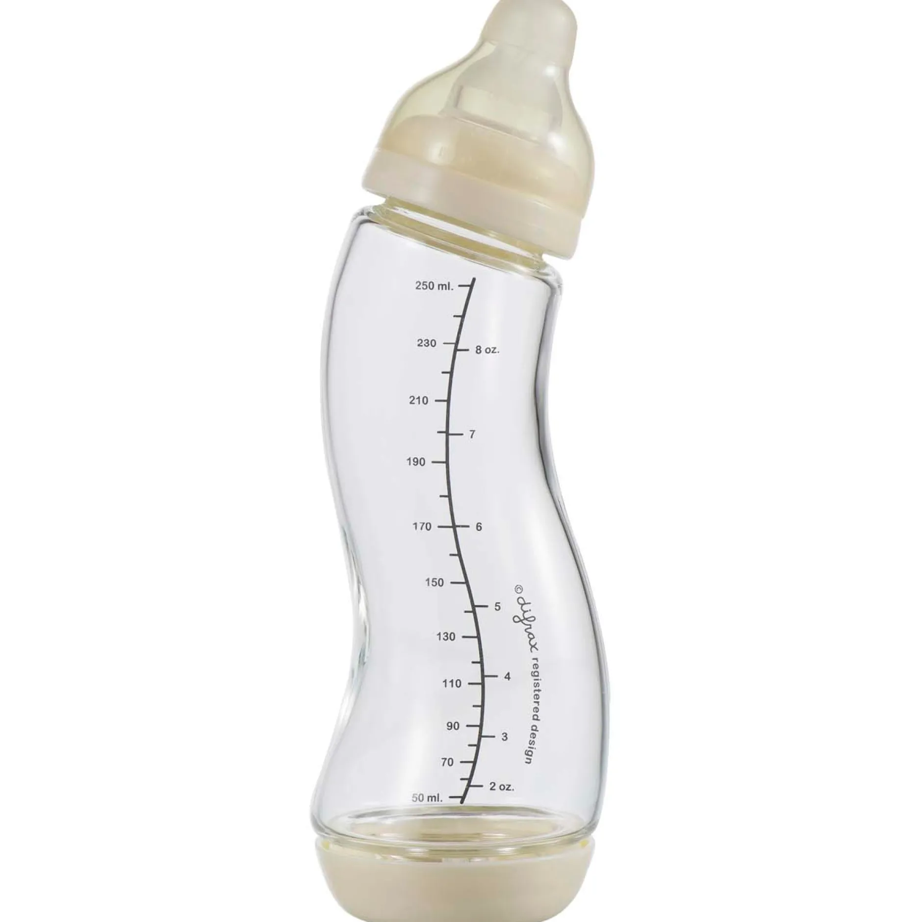 Flesjes*Difrax Anti-Colic S-babyfles glas wit