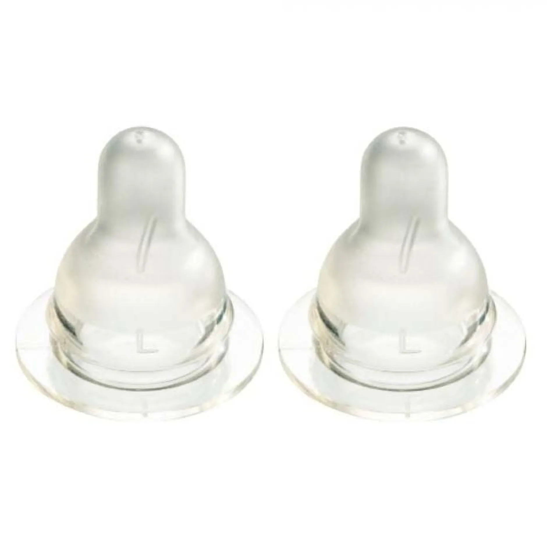 Flesspenen*Difrax flessenspeen Natural Large - 2 stuks transparant