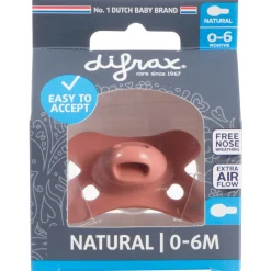 Fopspenen|Fopspenen & Accessoires*Difrax fopspeen Natural Pure 0-6 maanden Brown