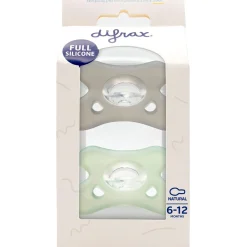 Fopspenen|Fopspenen & Accessoires*Difrax Fopspeen natural siliconen 6-12M Stonegrey