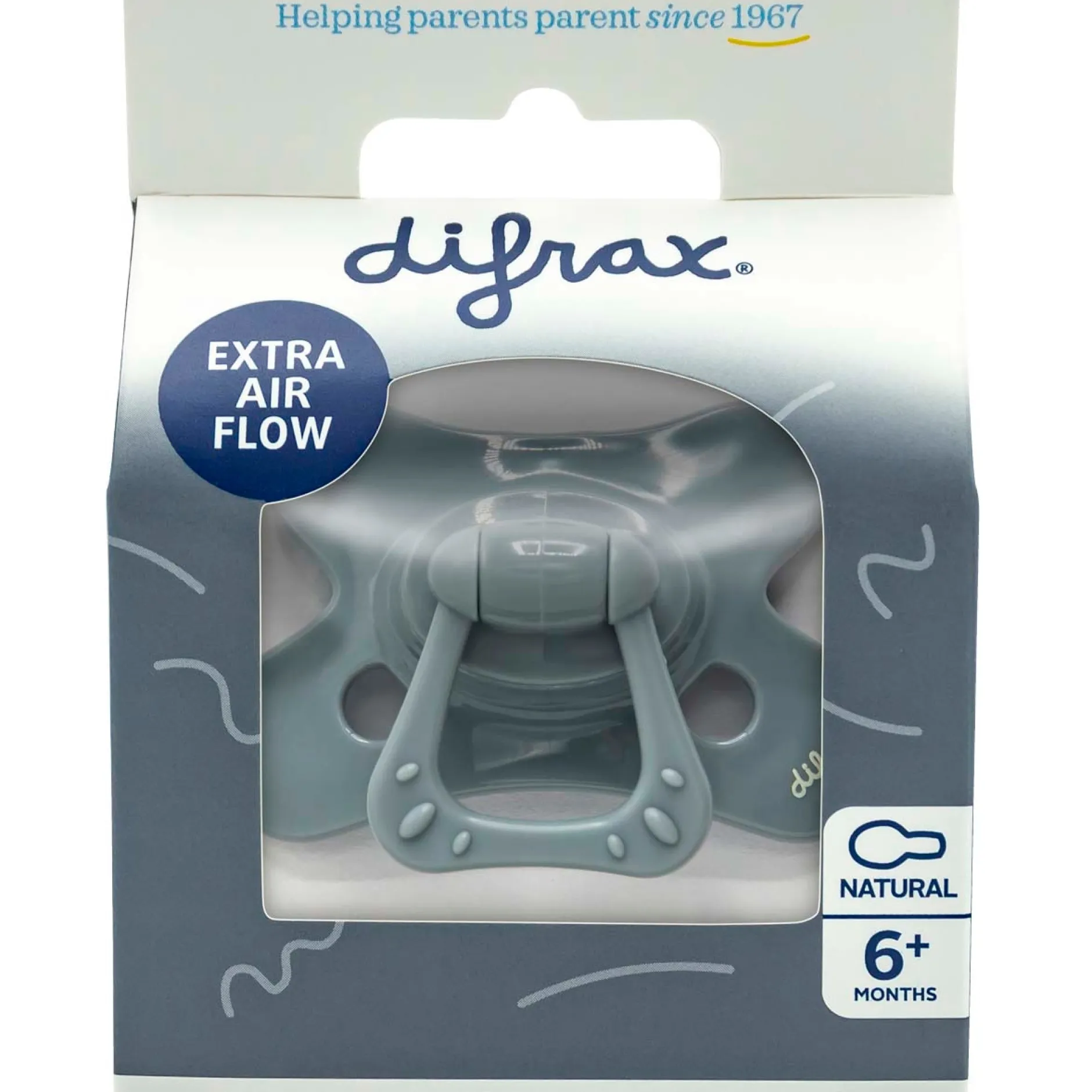 Fopspenen|Fopspenen & Accessoires*Difrax fopspeen Pure 6+ mnd Stonegrey