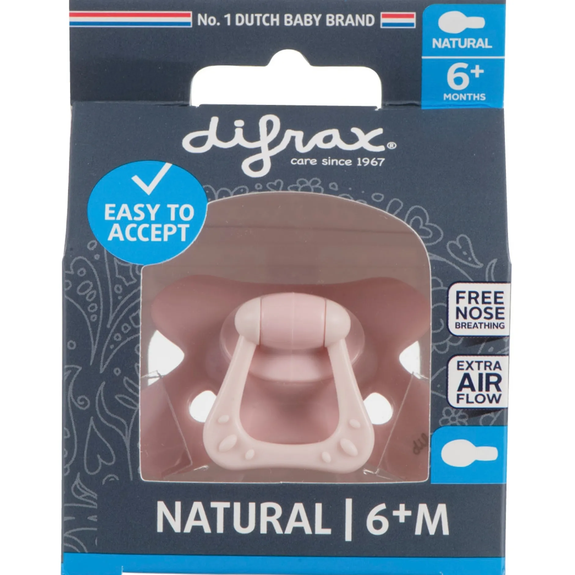 Fopspenen|Fopspenen & Accessoires*Difrax fopspeen Pure 6+ mnd Pink