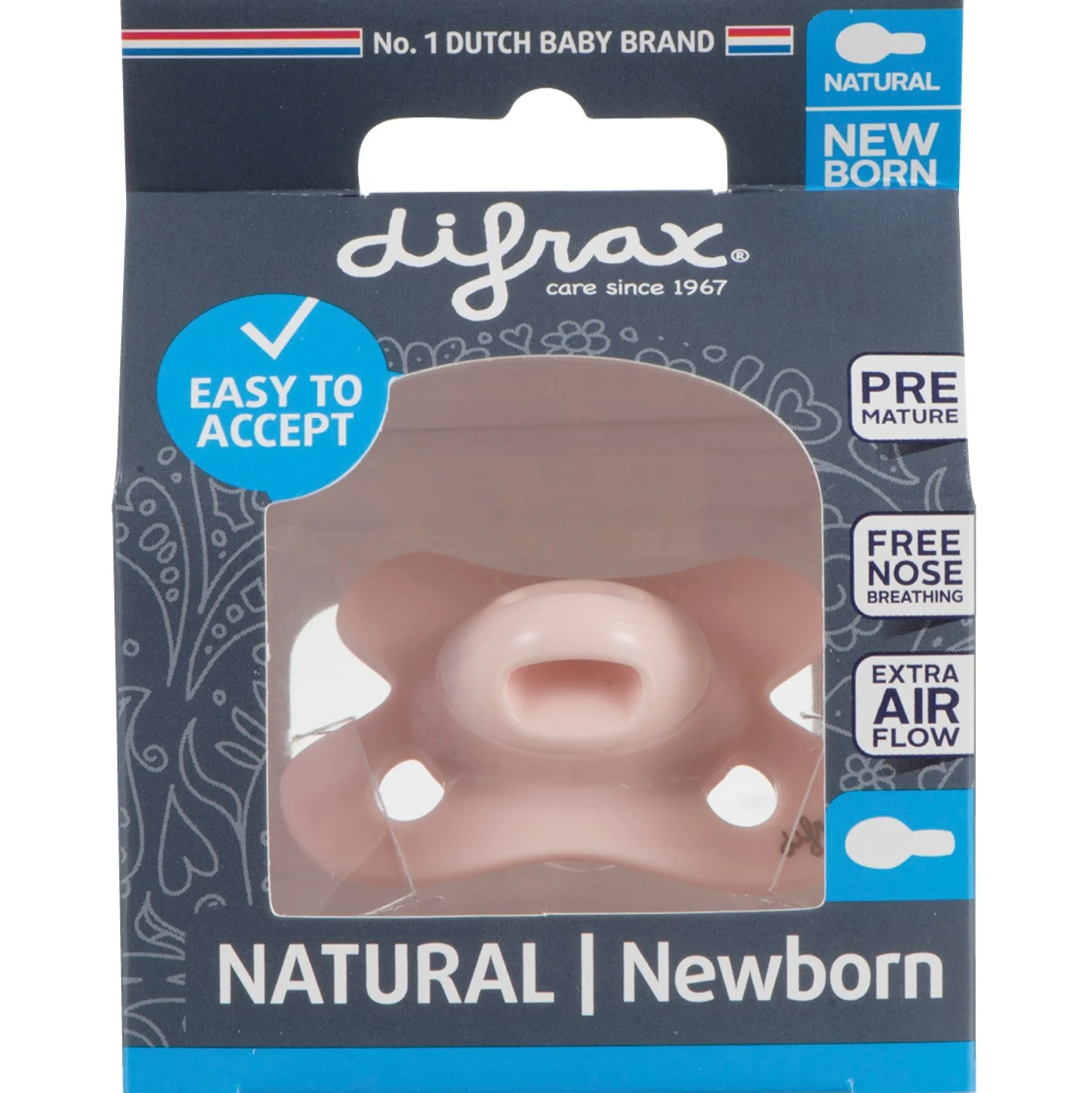 Fopspenen|Fopspenen & Accessoires*Difrax fopspeen Pure newborn Pink