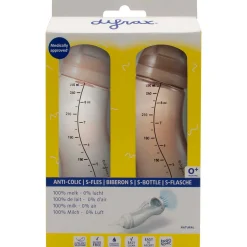 Flesjes*Difrax S-fles Anti-colic - natural 250ml 2 stuks beige