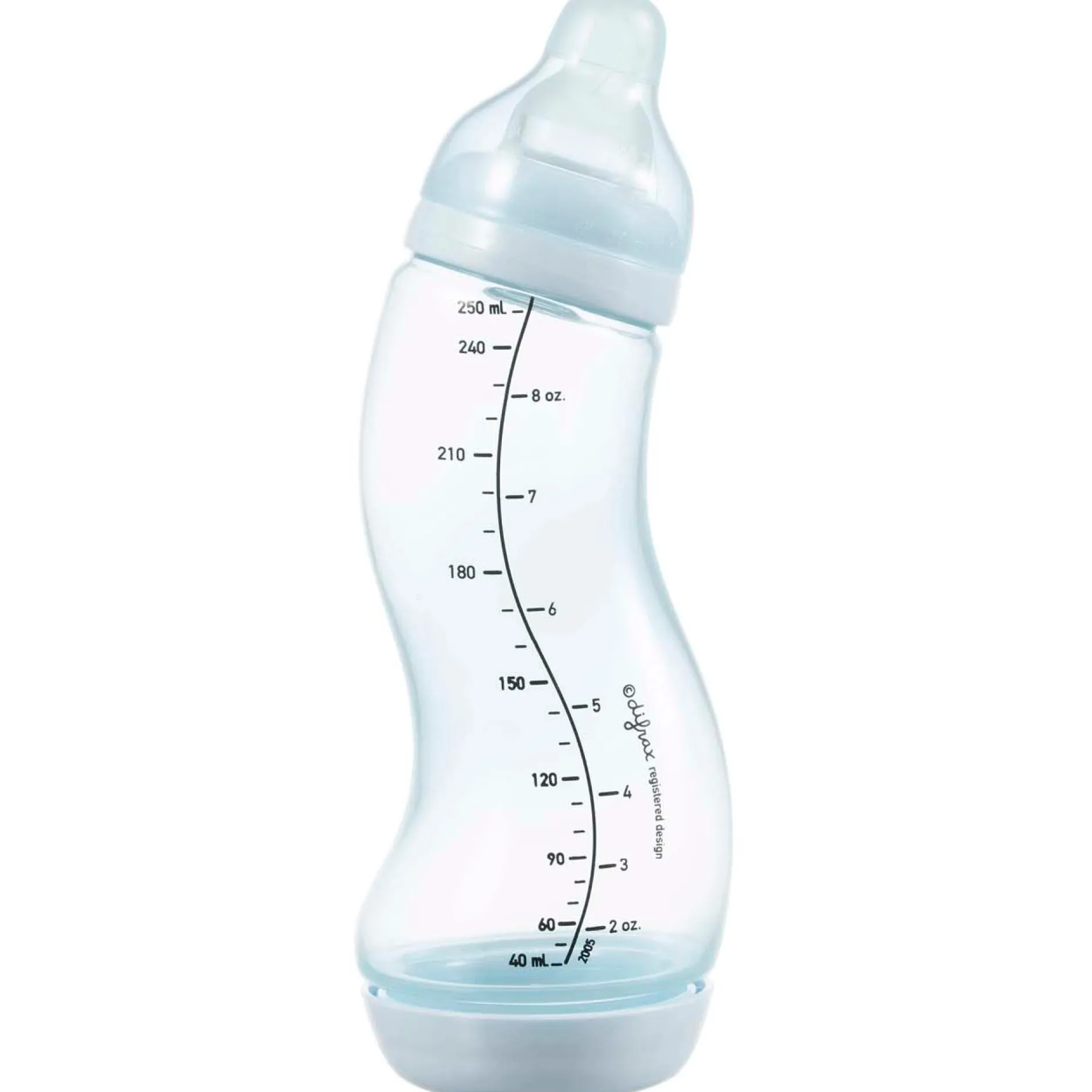 Flesjes*Difrax S-fles Anti-colic - natural 250ml blauw
