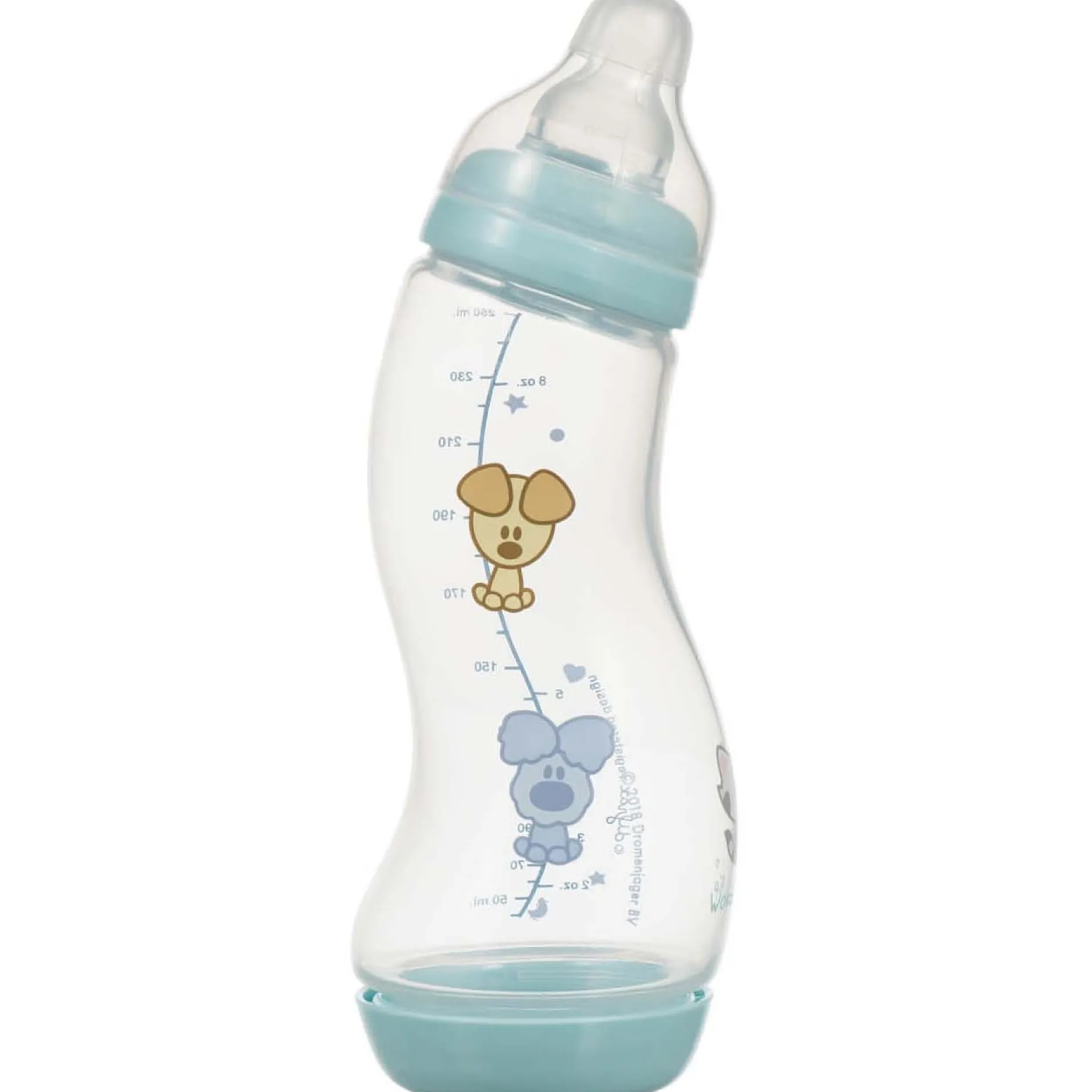 Flesjes*Difrax s-fles smal Woezel & Pip 250ml transparant