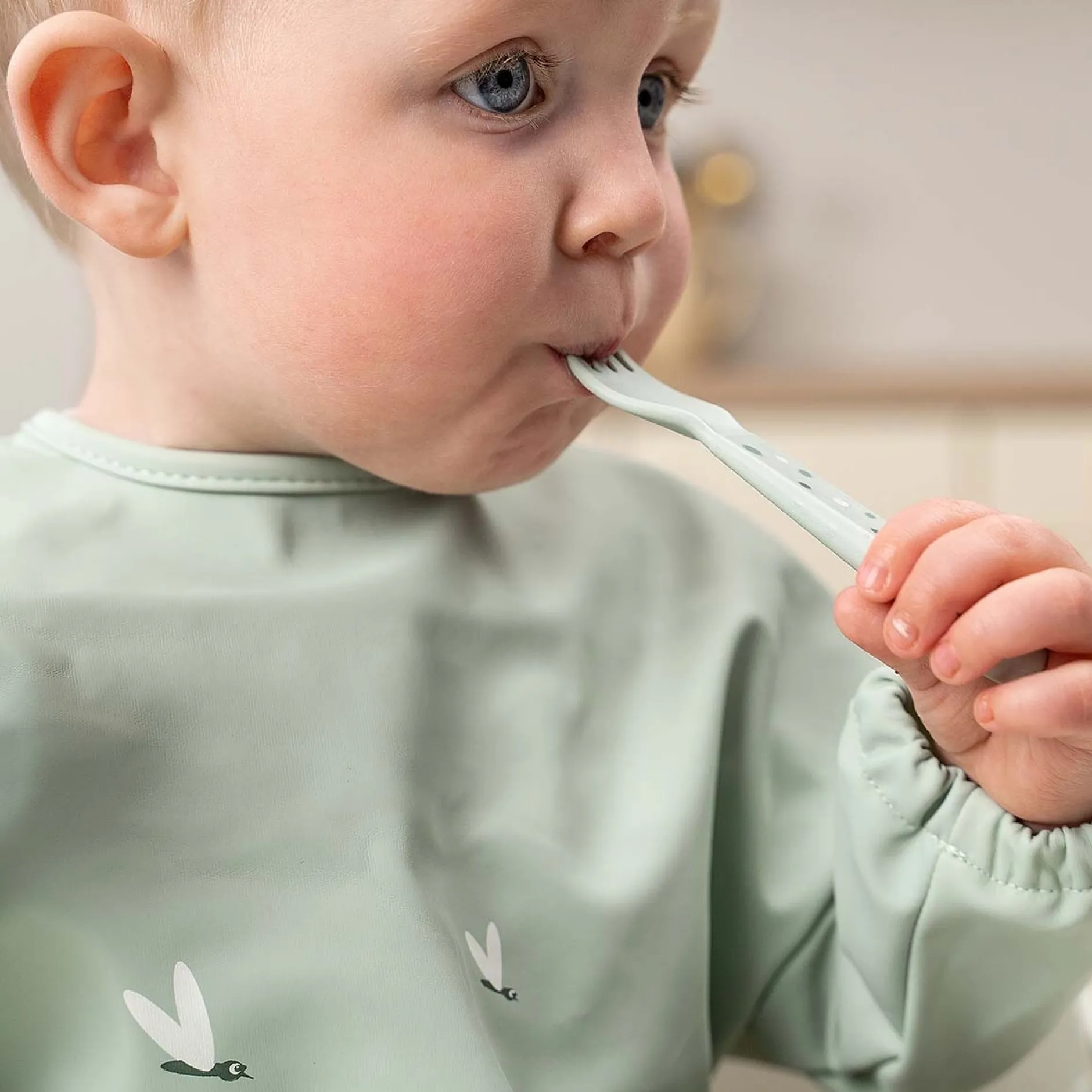 Kinderbestek*Done By Deer Foodie Bestekset groen