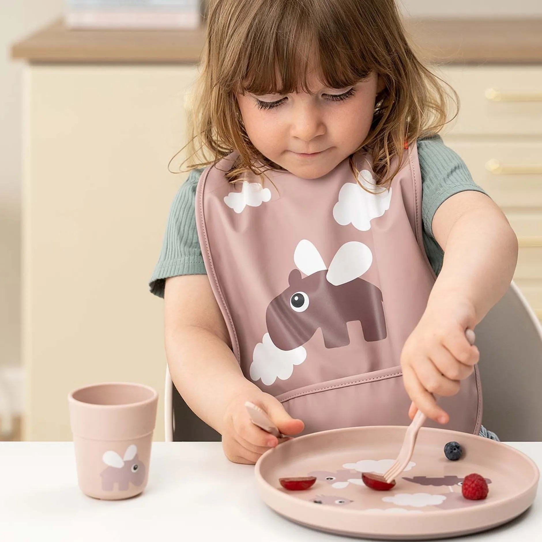 Kinderborden*Done By Deer Foodie Bord roze