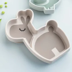 Kinderborden*Done By Deer Silicone Stick&Stay snackplate Lalee beige