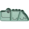 Bakjes & Kommen*Done By Deer Silicone Stick&Stay snackplate Croco groen