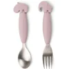 Kinderbestek*Done By Deer Vork en Lepel roze