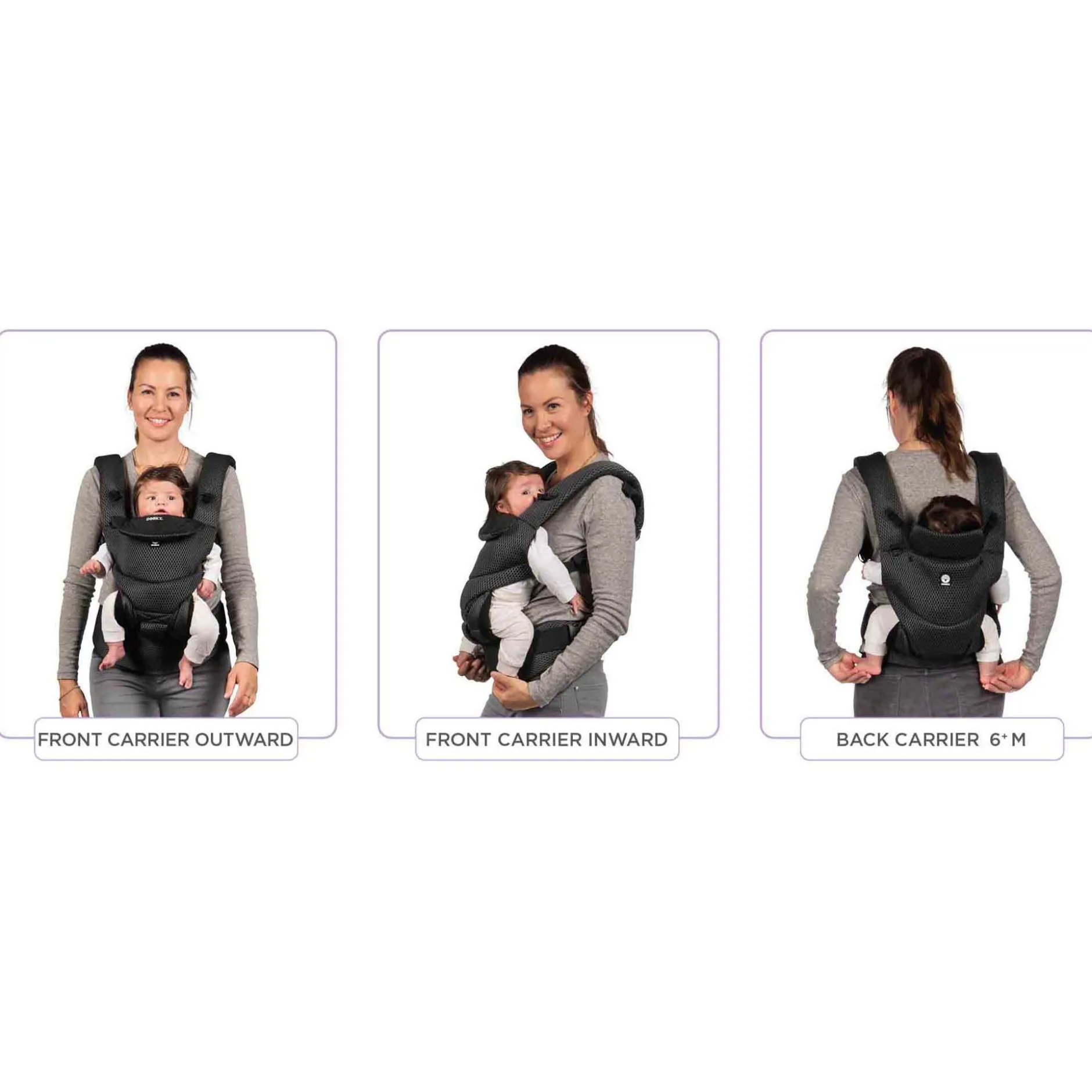 Draagzakken & Doeken*Dooky Urban Comfort draagzak Black