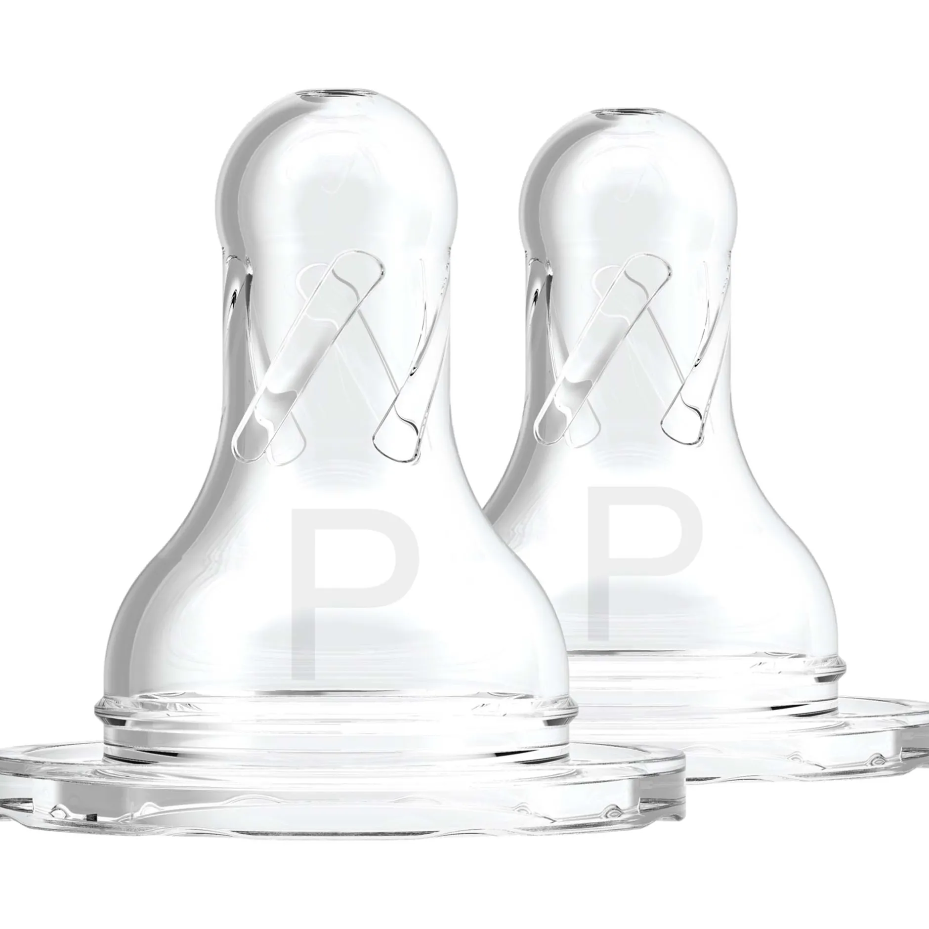 Flesspenen*Dr. Brown's Options+ prematuurspeen Standaard halsfles - 2 stuks transparant