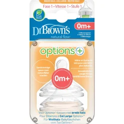 Flesspenen*Dr. Brown's Options+ speen Brede Halsfles - 2 stuks multi