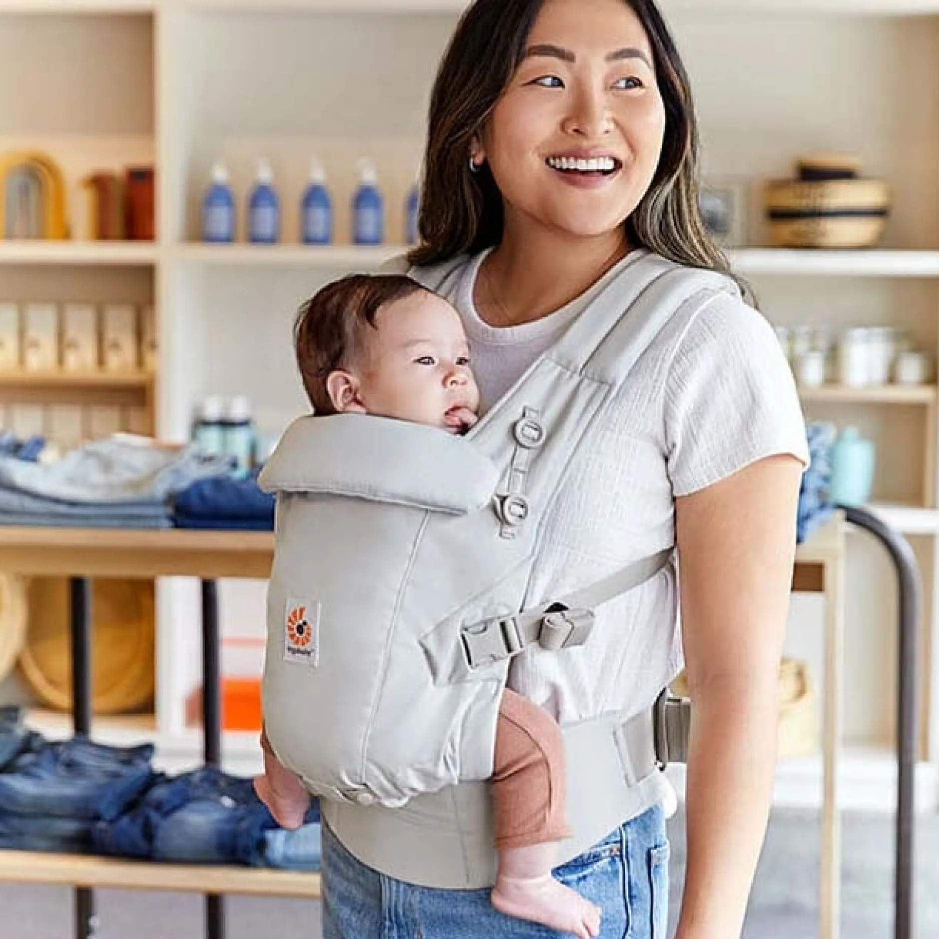 Draagzakken & Doeken*Ergobaby Adapt Soft Touch Cotton draagzak Pearl Grey