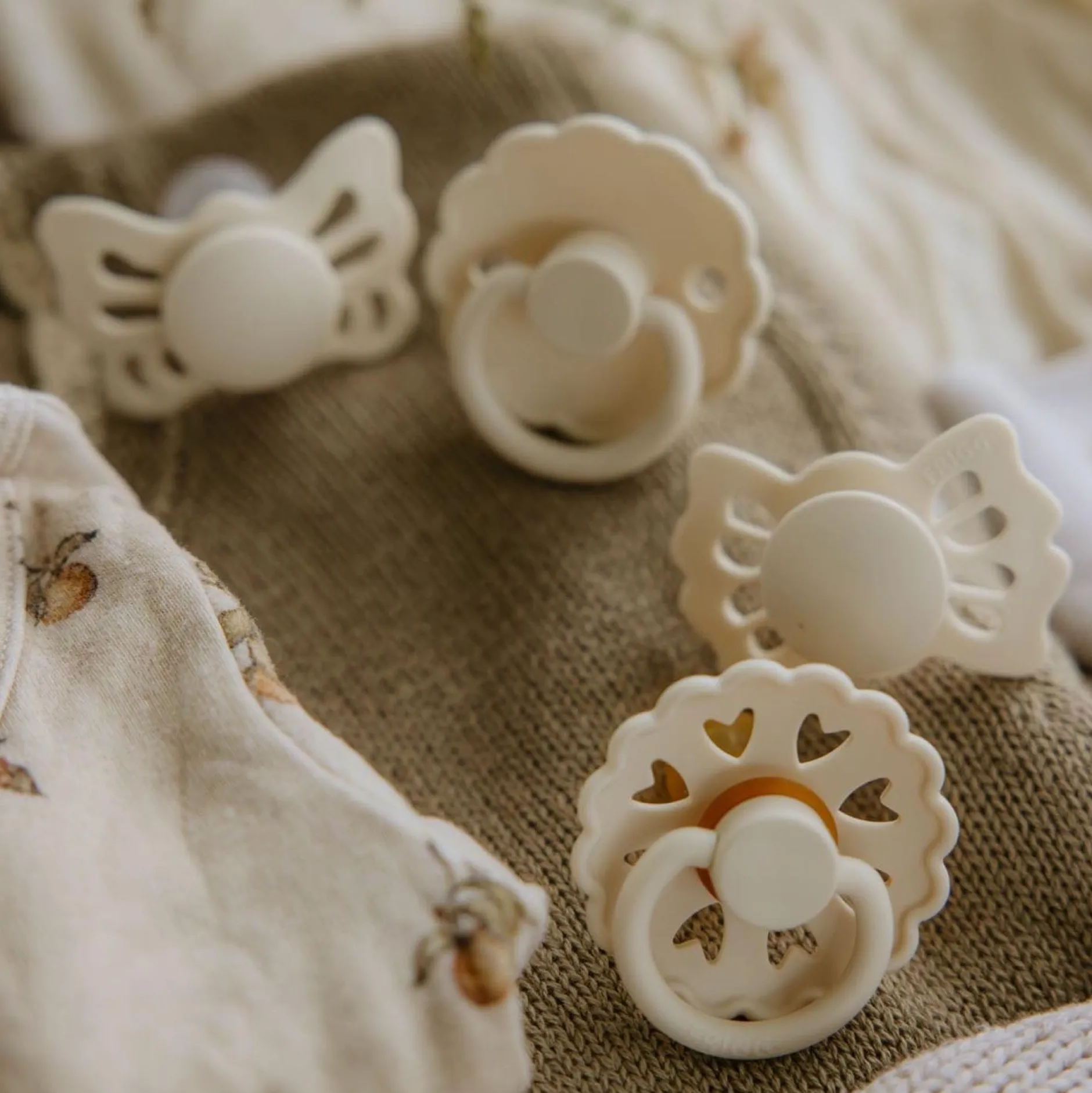 Fopspenen|Fopspenen & Accessoires*Frigg baby's eeste fopspeen 4-pack Ecru