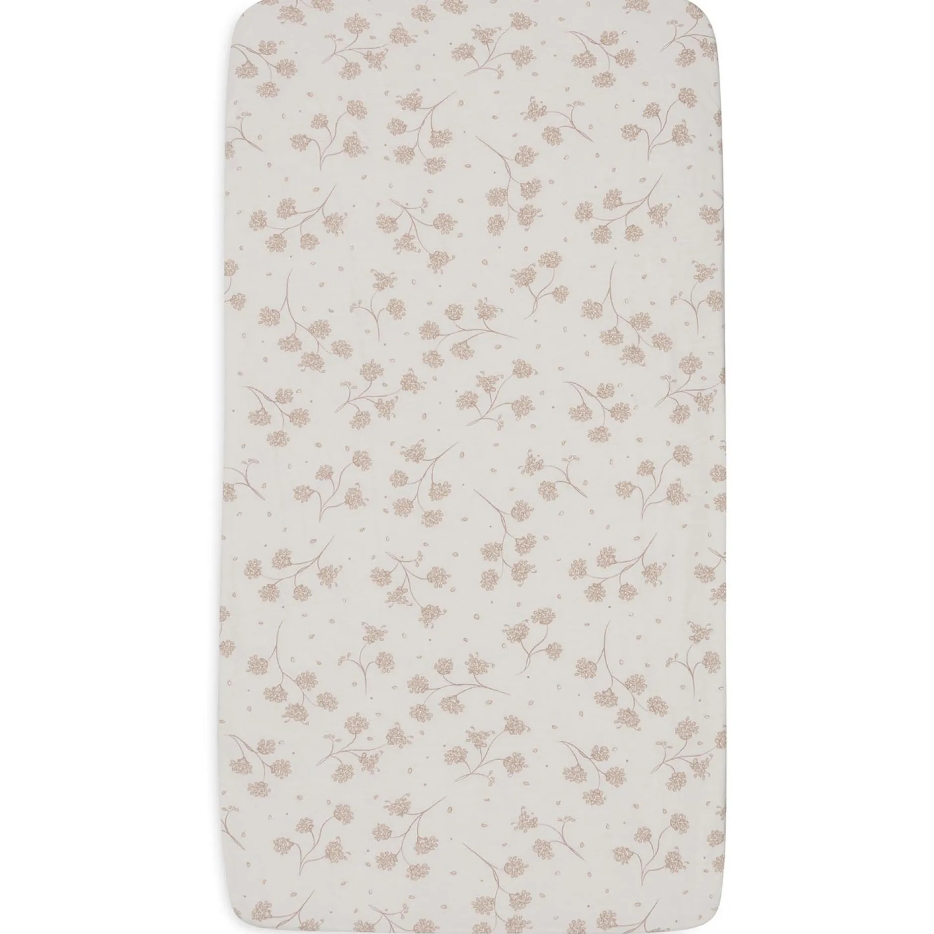 Hoeslakens|Lakens*Jollein wieghoeslaken leafy dreams wit