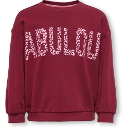Truien & Vesten|Truien & Sweaters*Kids Only peuter sweater lange mouwen tekst rood Winered