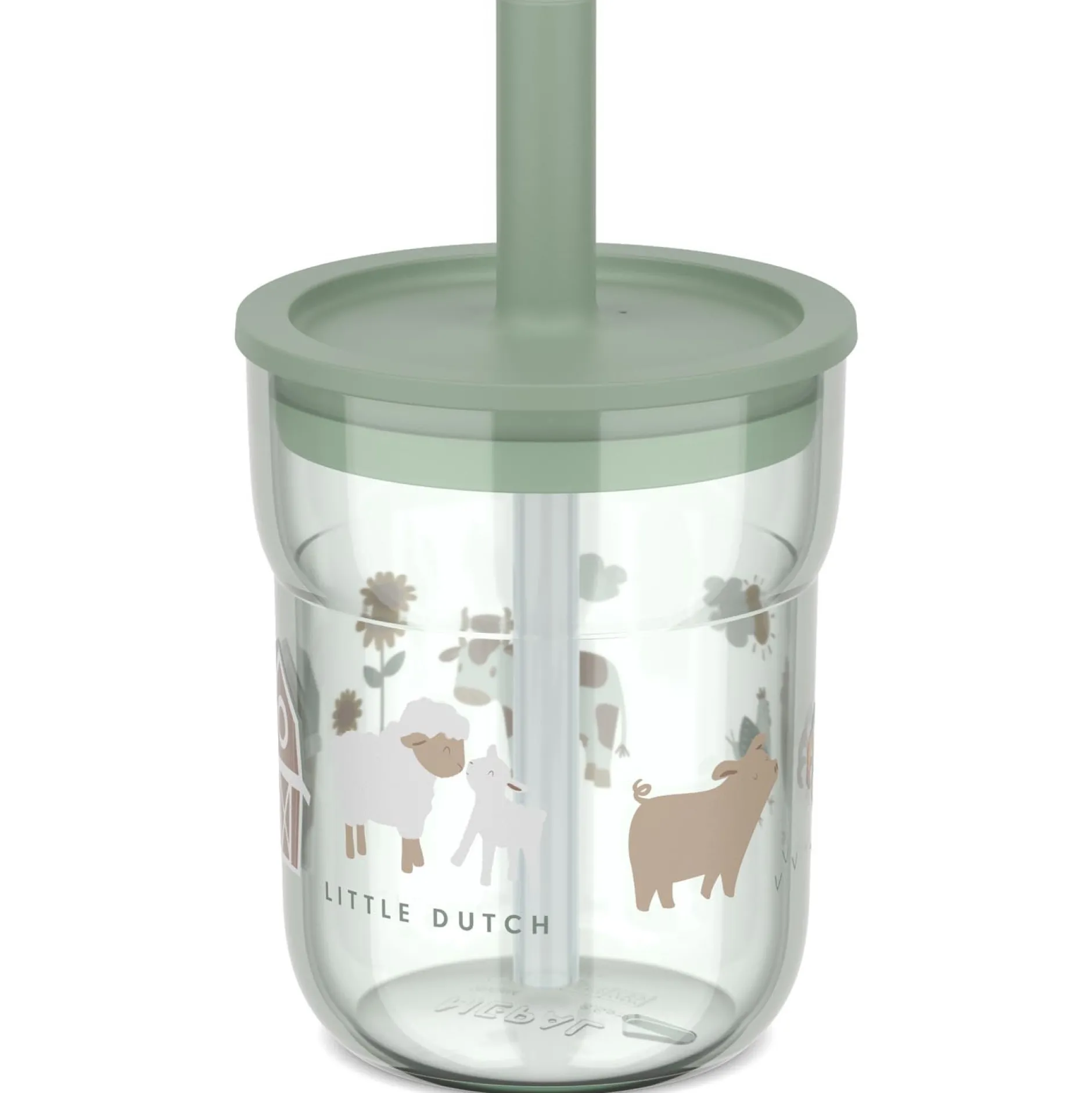 Bekers & Glazen*Mepal Kinderglas Mio 250ml met rietje groen