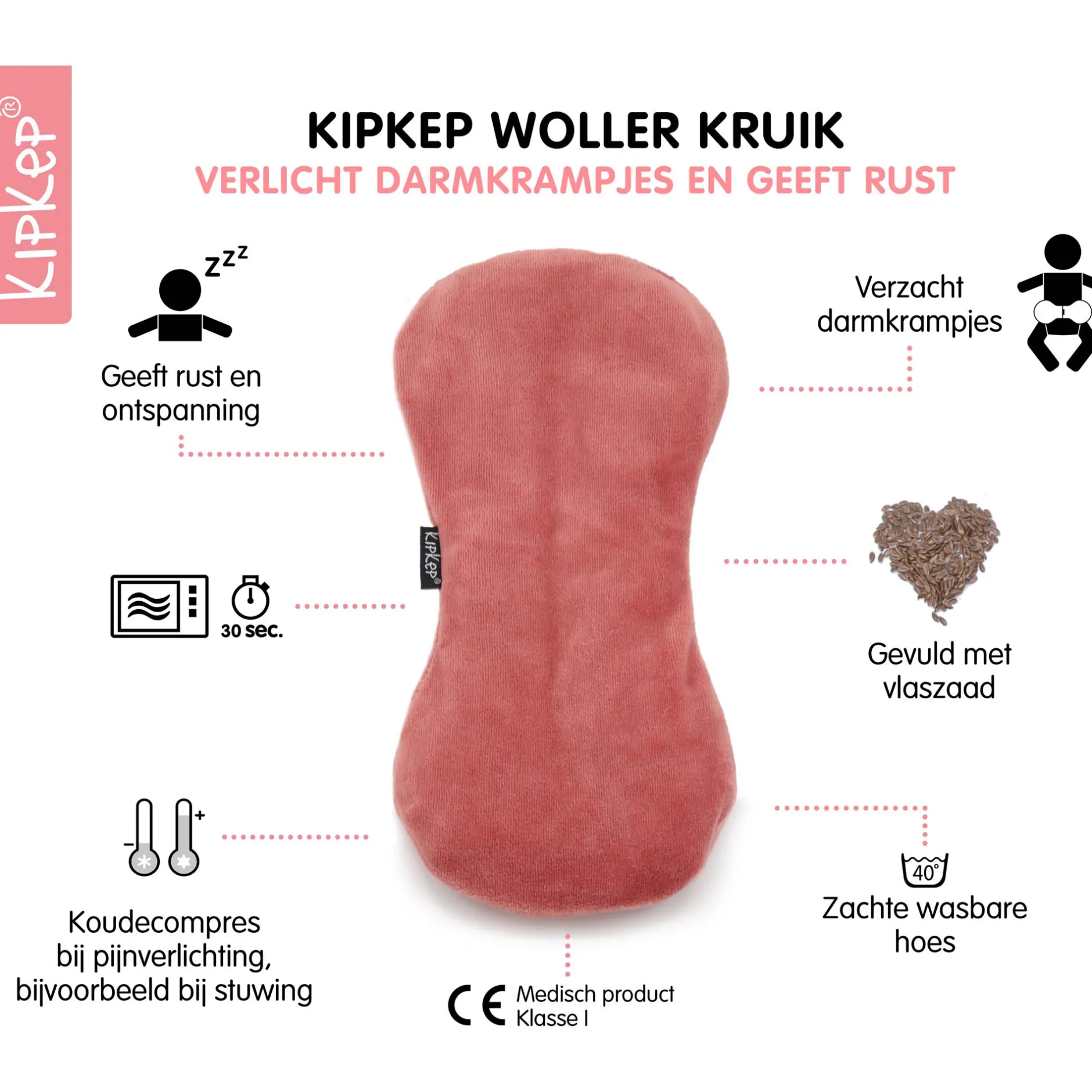 Kruiken & Kruikenzakken|Kruiken & Kruikenzakken*Kipkep Woller roze